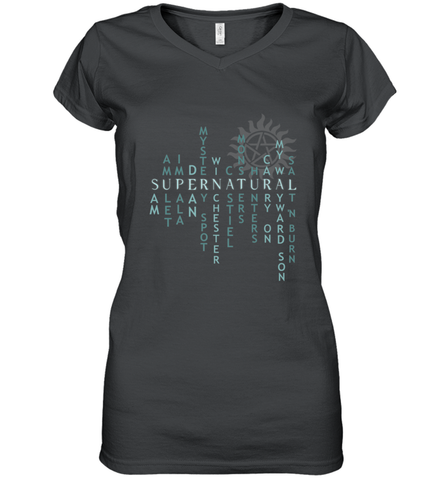 Supernatural For Men Woman Women's V-Neck T-Shirt Women's V-Neck T-Shirt / Black / S Women's V-Neck T-Shirt - FordPhuMy
