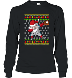 Christmas Dabbing Santa Baseball Gift Long Sleeve T-Shirt