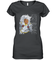 Marvel X Men They Call Me Storm 90s Retro Women's V-Neck T-Shirt Women's V-Neck T-Shirt - FordPhuMy