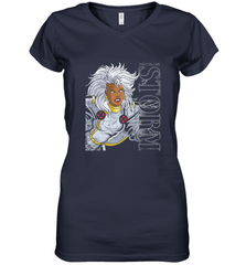 Marvel X Men They Call Me Storm 90s Retro Women's V-Neck T-Shirt Women's V-Neck T-Shirt - FordPhuMy