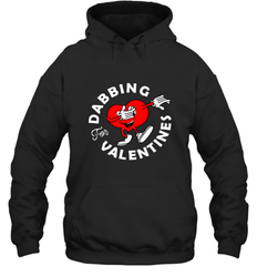 Dabbing Heart For Valentine's Day Art Graphics Heart Gift Hooded Sweatshirt