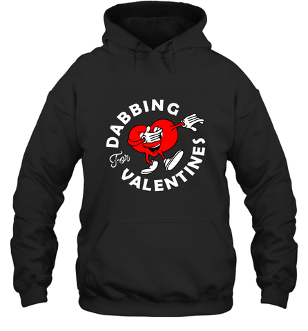 Dabbing Heart For Valentine's Day Art Graphics Heart Gift Hooded Sweatshirt Hooded Sweatshirt / Black / S Hooded Sweatshirt - FordPhuMy