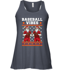 Baseball Vibes Christmas Baseball Player Santa Gift Holiday Women's Racerback Tank Women's Racerback Tank - FordPhuMy