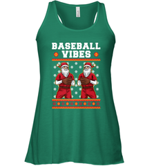 Baseball Vibes Christmas Baseball Player Santa Gift Holiday Women's Racerback Tank Women's Racerback Tank - FordPhuMy