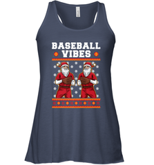 Baseball Vibes Christmas Baseball Player Santa Gift Holiday Women's Racerback Tank Women's Racerback Tank - FordPhuMy