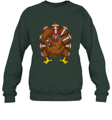 Cool Turkey Football Feathers Funny Thanksgiving Sports Crewneck Sweatshirt Crewneck Sweatshirt - FordPhuMy