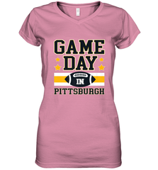 NFL Pittsburgh PA. Game Day Football Home Team Women's V-Neck T-Shirt Women's V-Neck T-Shirt - FordPhuMy