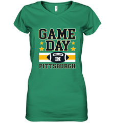 NFL Pittsburgh PA. Game Day Football Home Team Women's V-Neck T-Shirt Women's V-Neck T-Shirt - FordPhuMy
