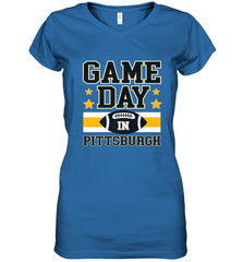 NFL Pittsburgh PA. Game Day Football Home Team Women's V-Neck T-Shirt Women's V-Neck T-Shirt - FordPhuMy