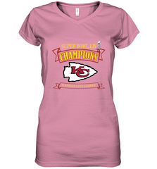 NFL Kansas City Chiefs Pro Line by Fanatics Super Bowl LIV Champions Women's V-Neck T-Shirt Women's V-Neck T-Shirt - FordPhuMy