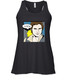 Star Wars Han Solo I Know Pop Art Couples Women's Racerback Tank