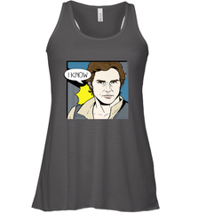 Star Wars Han Solo I Know Pop Art Couples Women's Racerback Tank Women's Racerback Tank - FordPhuMy