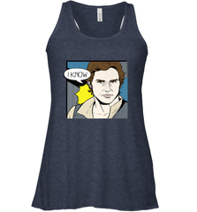 Star Wars Han Solo I Know Pop Art Couples Women's Racerback Tank Women's Racerback Tank - FordPhuMy