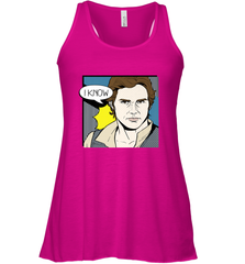 Star Wars Han Solo I Know Pop Art Couples Women's Racerback Tank Women's Racerback Tank - FordPhuMy