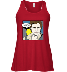 Star Wars Han Solo I Know Pop Art Couples Women's Racerback Tank