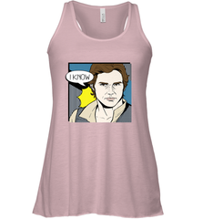 Star Wars Han Solo I Know Pop Art Couples Women's Racerback Tank Women's Racerback Tank - FordPhuMy