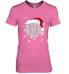 Baseball Ball Christmas Santa Hat Snowflakes Gift  Baseball Women's Premium T-Shirt Women's Premium T-Shirt - FordPhuMy