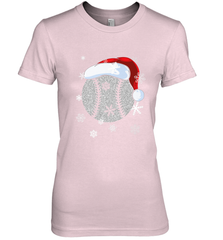Baseball Ball Christmas Santa Hat Snowflakes Gift  Baseball Women's Premium T-Shirt Women's Premium T-Shirt - FordPhuMy