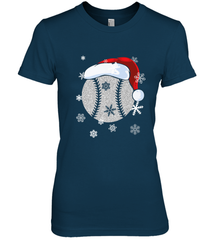 Baseball Ball Christmas Santa Hat Snowflakes Gift  Baseball Women's Premium T-Shirt Women's Premium T-Shirt - FordPhuMy