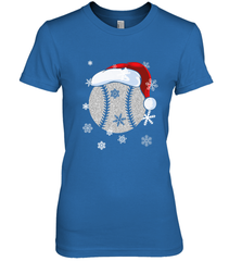 Baseball Ball Christmas Santa Hat Snowflakes Gift  Baseball Women's Premium T-Shirt Women's Premium T-Shirt - FordPhuMy