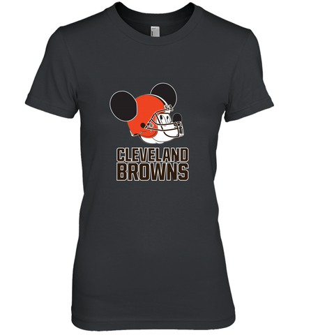 Nfl Cleveland Browns Mickey Mouse Team Women's Premium T-Shirt Women's Premium T-Shirt / Black / XS Women's Premium T-Shirt - FordPhuMy