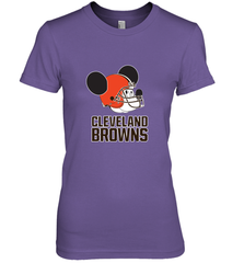 Nfl Cleveland Browns Mickey Mouse Team Women's Premium T-Shirt Women's Premium T-Shirt - FordPhuMy