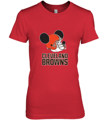 Nfl Cleveland Browns Mickey Mouse Team Women's Premium T-Shirt Women's Premium T-Shirt - FordPhuMy