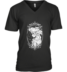 Disney Frozen Elsa Sketch Portrait Snowflakes Men's V-Neck