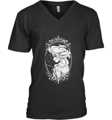 Disney Frozen Elsa Sketch Portrait Snowflakes Men's V-Neck Men's V-Neck - FordPhuMy