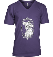 Disney Frozen Elsa Sketch Portrait Snowflakes Men's V-Neck Men's V-Neck - FordPhuMy