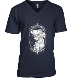 Disney Frozen Elsa Sketch Portrait Snowflakes Men's V-Neck
