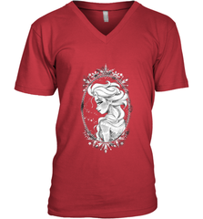 Disney Frozen Elsa Sketch Portrait Snowflakes Men's V-Neck Men's V-Neck - FordPhuMy