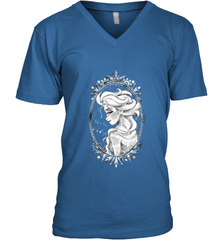 Disney Frozen Elsa Sketch Portrait Snowflakes Men's V-Neck Men's V-Neck - FordPhuMy