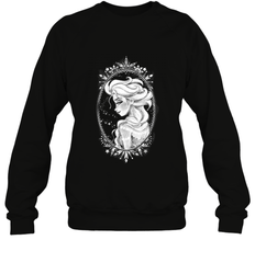 Disney Frozen Elsa Sketch Portrait Snowflakes Crewneck Sweatshirt