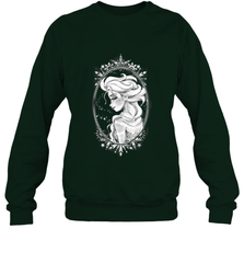 Disney Frozen Elsa Sketch Portrait Snowflakes Crewneck Sweatshirt Crewneck Sweatshirt - FordPhuMy
