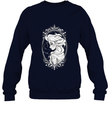 Disney Frozen Elsa Sketch Portrait Snowflakes Crewneck Sweatshirt Crewneck Sweatshirt - FordPhuMy