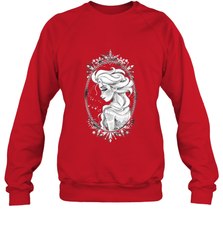 Disney Frozen Elsa Sketch Portrait Snowflakes Crewneck Sweatshirt Crewneck Sweatshirt - FordPhuMy