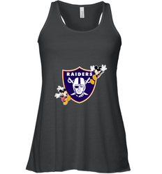 Nfl Oakland Raiders Champion Mickey Mouse Women's Racerback Tank