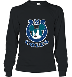 Nfl Colts Champion Mickey Mouse Team Long Sleeve T-Shirt