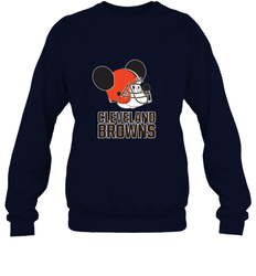 Nfl Cleveland Browns Mickey Mouse Team Crewneck Sweatshirt