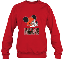 Nfl Cleveland Browns Mickey Mouse Team Crewneck Sweatshirt Crewneck Sweatshirt - FordPhuMy