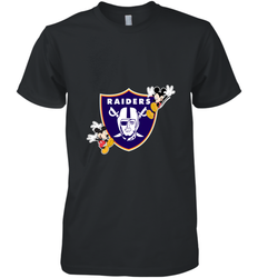 Nfl Oakland Raiders Champion Mickey Mouse Men's Premium T-Shirt