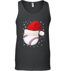 Christmas Stars baseball Ball Santa Hat Funny Sport Xmas Men's Tank Top