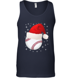 Christmas Stars baseball Ball Santa Hat Funny Sport Xmas Men's Tank Top