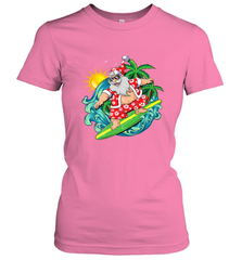 Christmas in July Santa Claus Hawaiian Surfing Gift Surf Women's T-Shirt Women's T-Shirt - FordPhuMy
