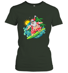 Christmas in July Santa Claus Hawaiian Surfing Gift Surf Women's T-Shirt Women's T-Shirt - FordPhuMy