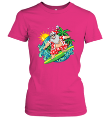 Christmas in July Santa Claus Hawaiian Surfing Gift Surf Women's T-Shirt Women's T-Shirt - FordPhuMy