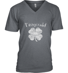 Vintage Fitzgerald Irish Shamrock St Patty's Day Men's V-Neck Men's V-Neck - FordPhuMy