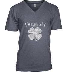Vintage Fitzgerald Irish Shamrock St Patty's Day Men's V-Neck Men's V-Neck - FordPhuMy