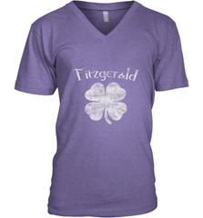 Vintage Fitzgerald Irish Shamrock St Patty's Day Men's V-Neck Men's V-Neck - FordPhuMy